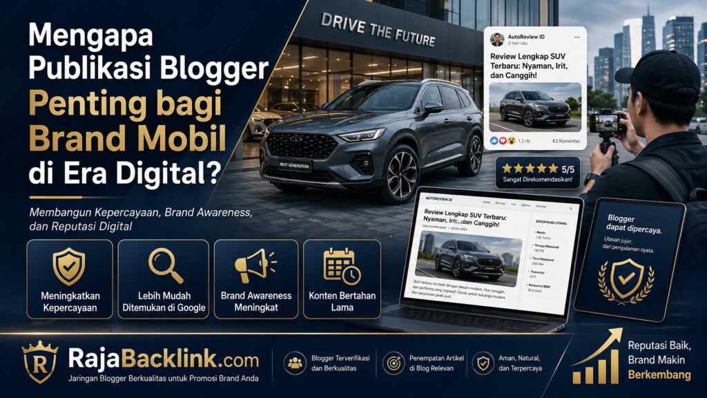 Mengapa Publikasi Blogger Penting bagi Brand Mobil di Era Digital?