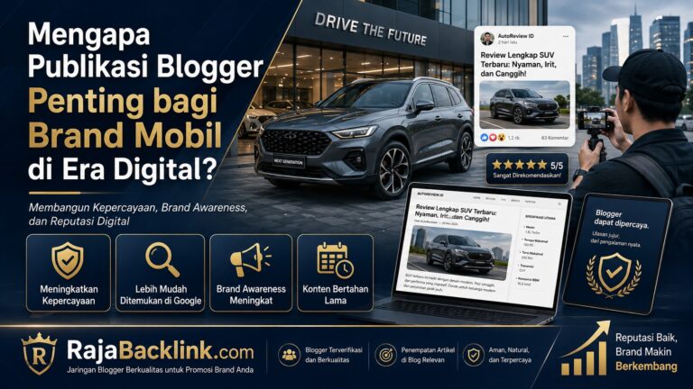 Mengapa Publikasi Blogger Penting bagi Brand Mobil di Era Digital?